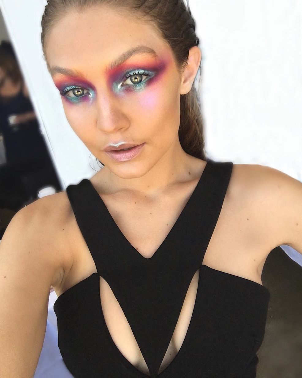 Gigi Hadid Rainbow Makeup Lead
