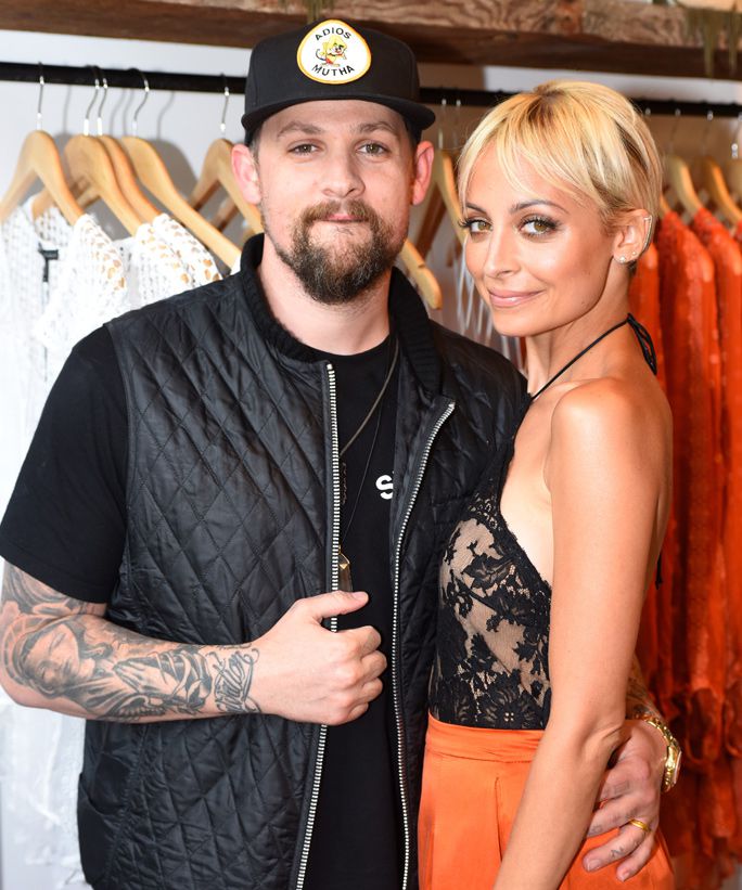 LOS ANGELES, CA - JULY 07:  Singer Joel Madden (L) and Nicole Richie attend VH1's "Candidly Nicole" Season 2 Premiere Event at House of Harlow at The Grove on July 7, 2015 in Los Angeles, California.  (Photo by Jeff Vespa/Getty Images for VH1)