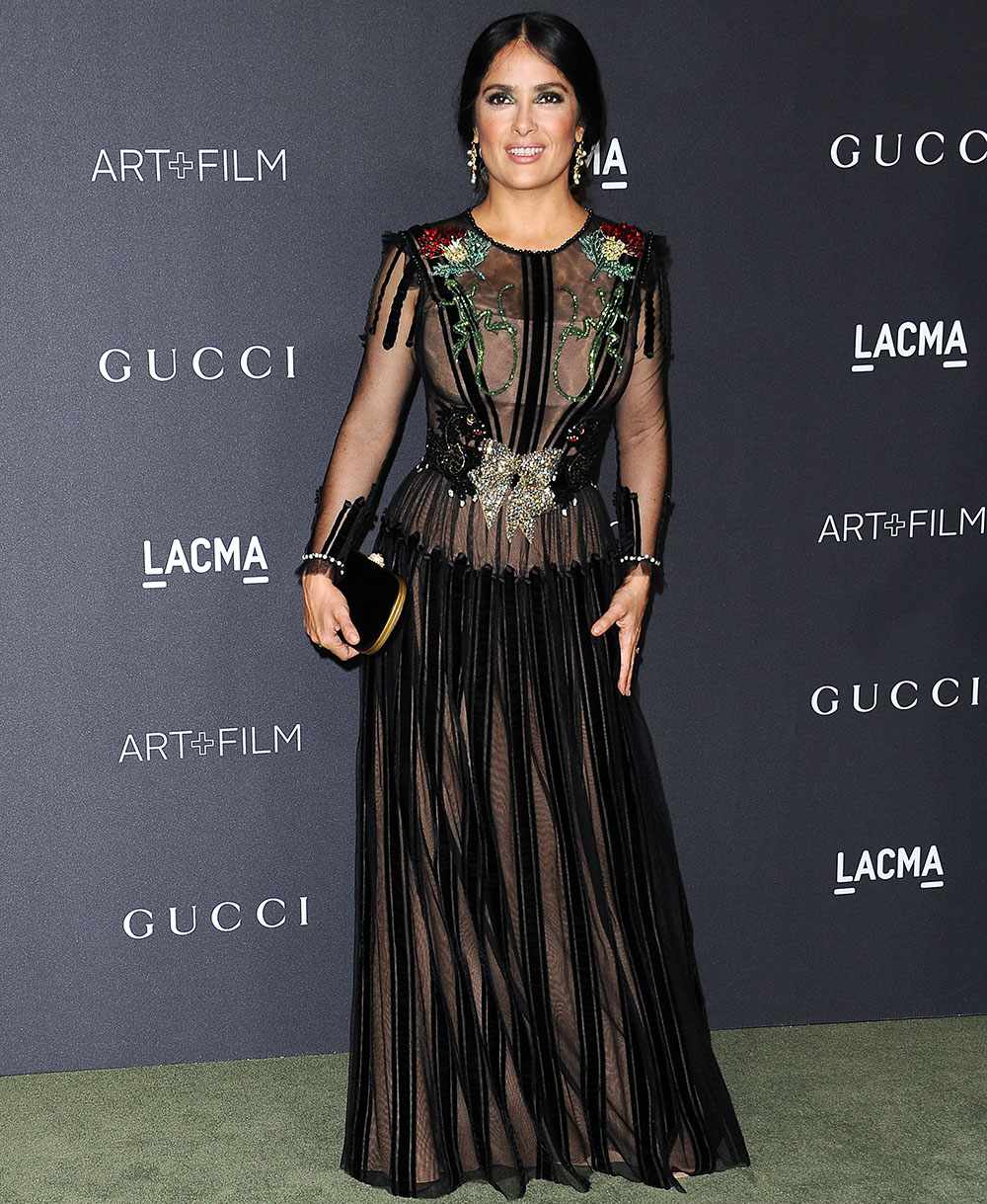LOS ANGELES, CA - OCTOBER 29:  Actress Salma Hayek attends the 2016 LACMA Art + Film gala at LACMA on October 29, 2016 in Los Angeles, California.  (Photo by Jason LaVeris/FilmMagic)