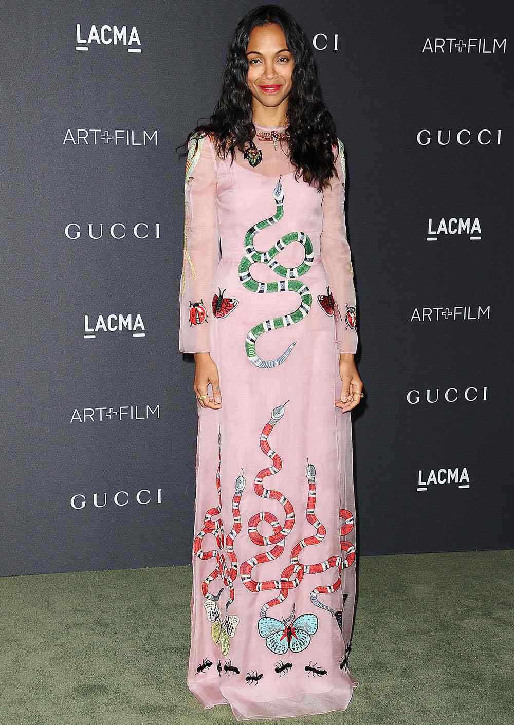 LOS ANGELES, CA - OCTOBER 29:  Actress Zoe Saldana attends the 2016 LACMA Art + Film gala at LACMA on October 29, 2016 in Los Angeles, California.  (Photo by Jason LaVeris/FilmMagic)