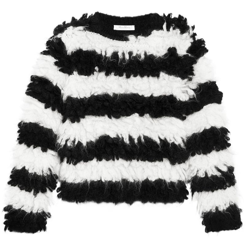 Max Mara Striped Mohair-Blend Sweater