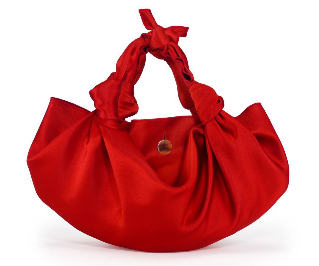 The Row The Ascot Knotted Satin Tote