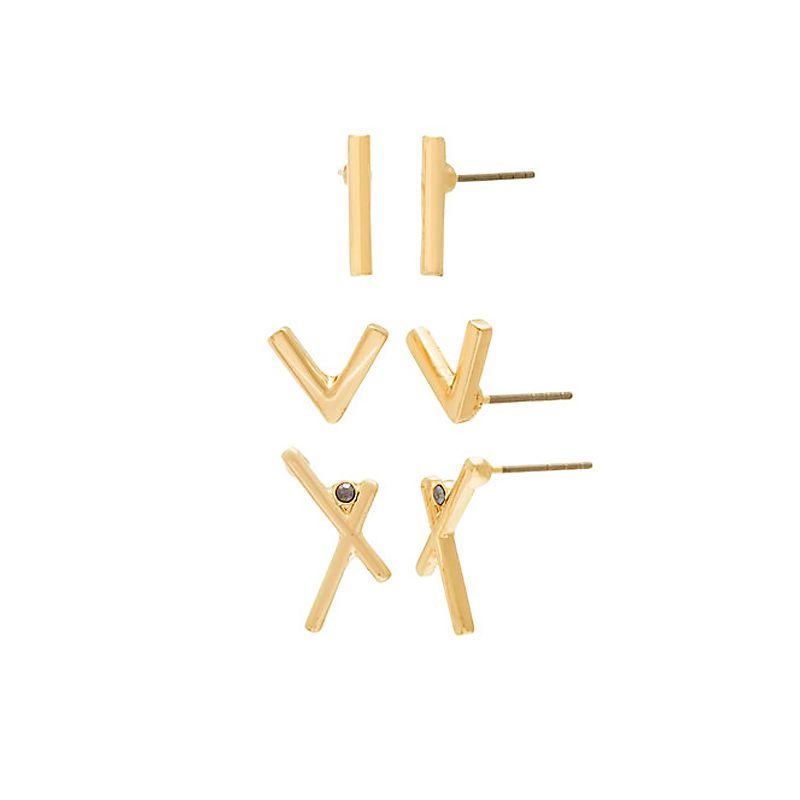 Gold Tone Studs (Pack of 3)