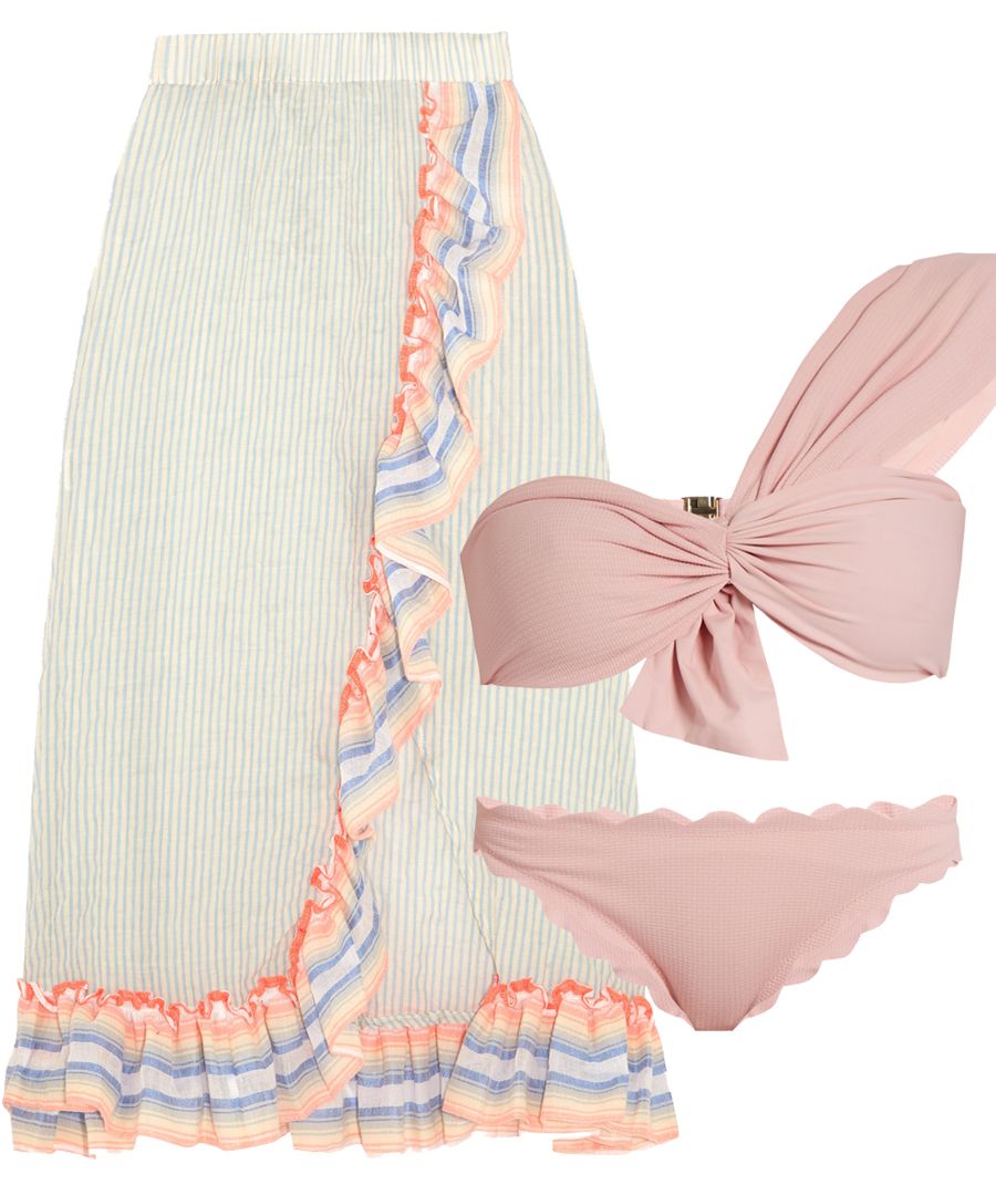 Ruffled Skirt + Pretty Pink Bikini