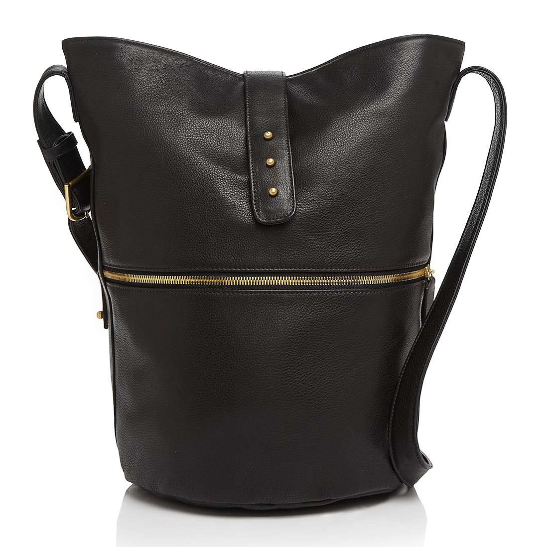 Traveler Leather Bucket Bag