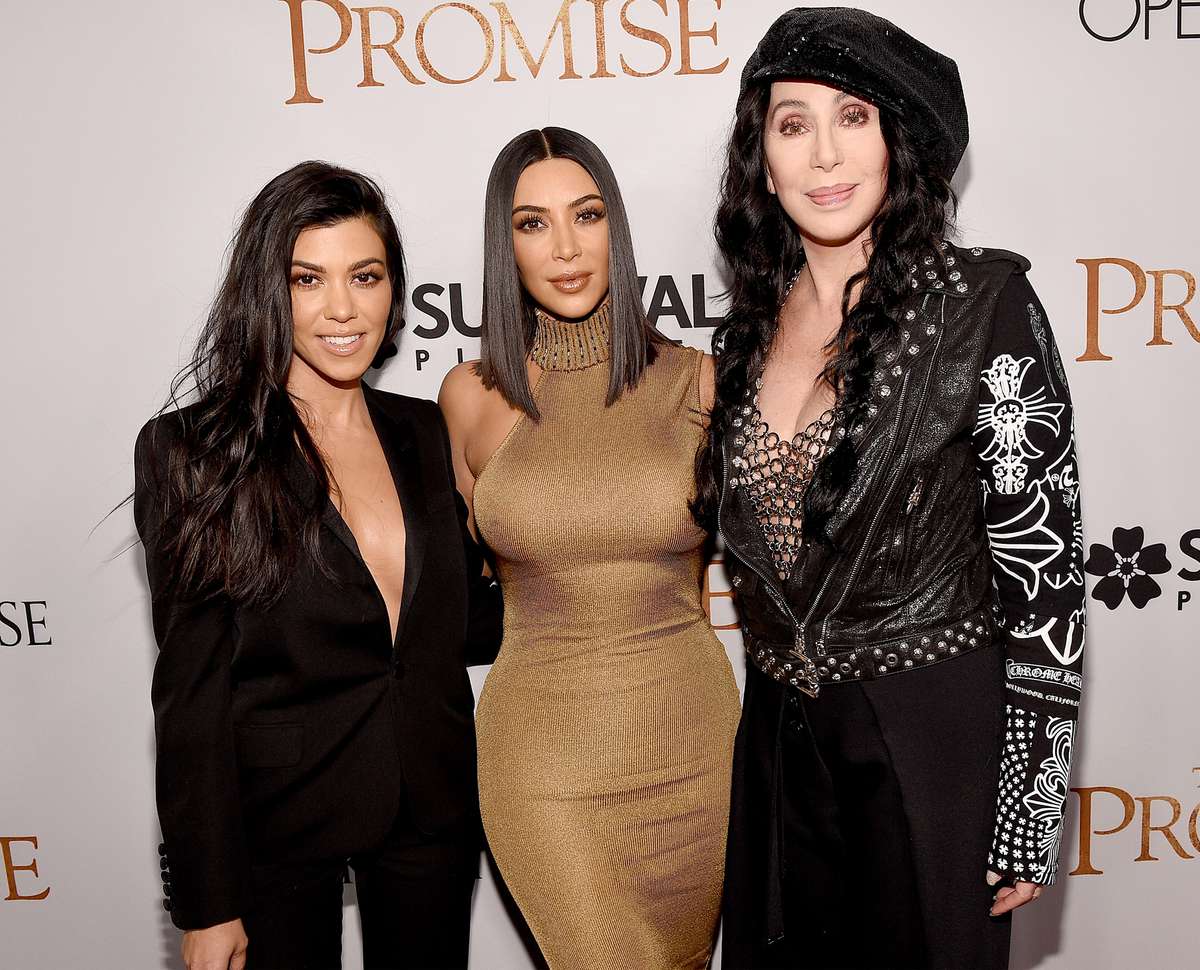 Kourtney Kardashian, Kim Kardashian, and Cher