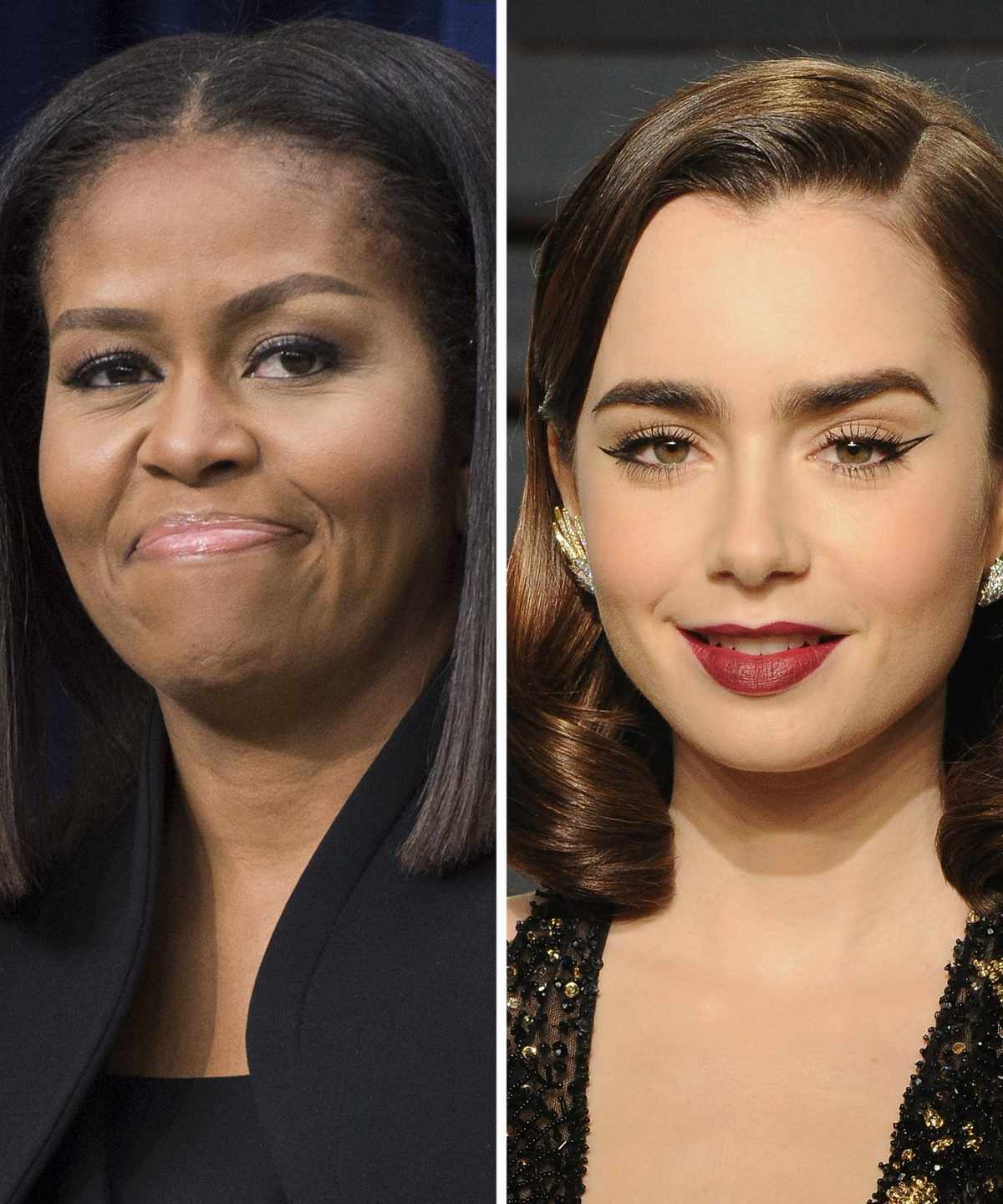 Michelle Obama and Lily Collins