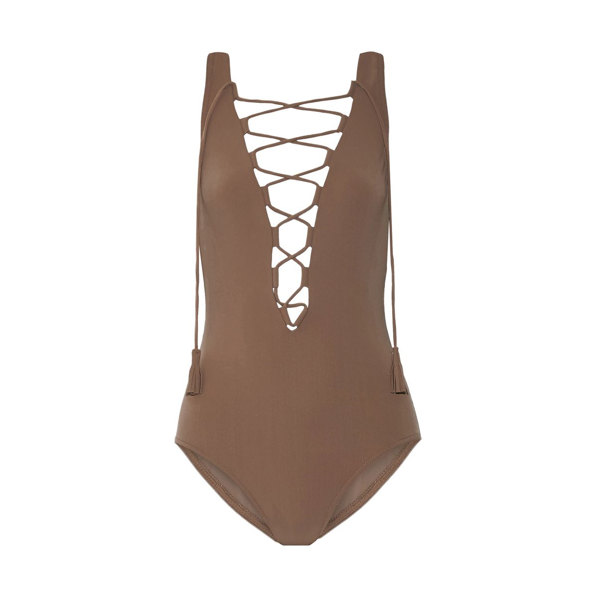 Entwined lace-up swimsuit