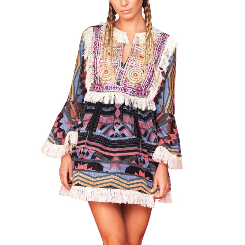 Ethnic Tassels Dress