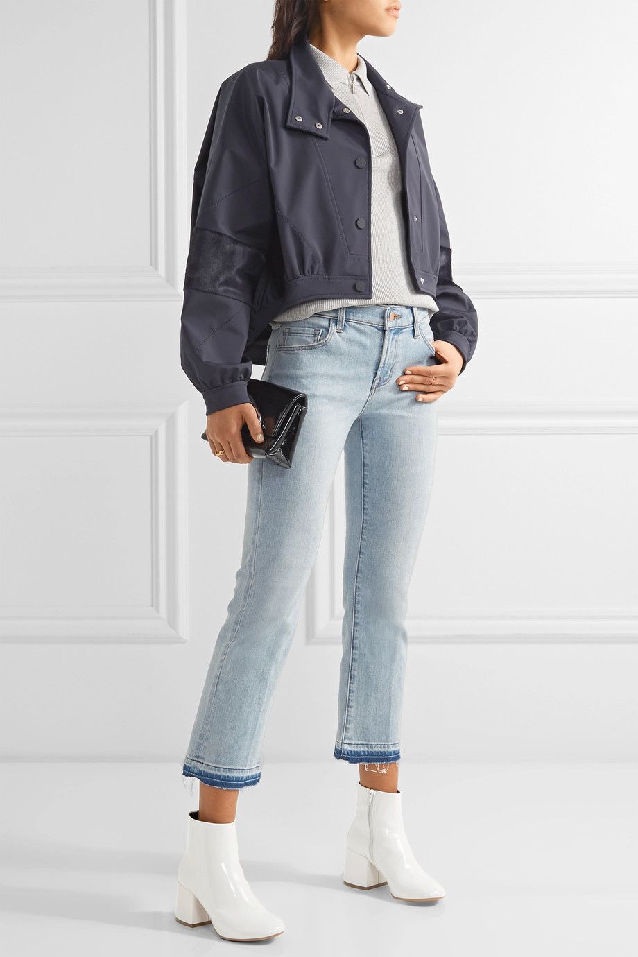 Selena cropped mid-rise bootcut jeans