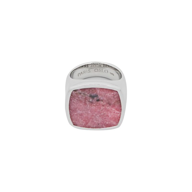 Pink Rhodonite Signet Ring