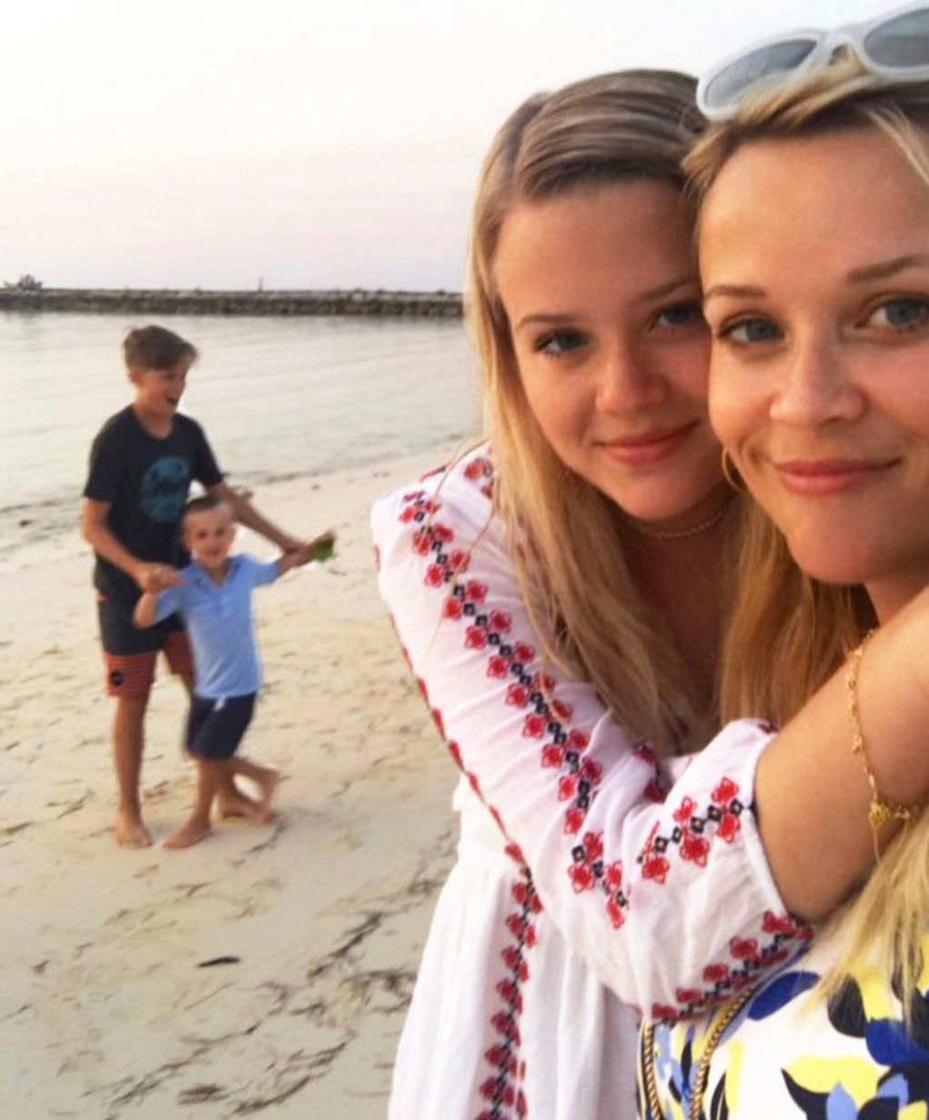 Reese and Her Kids on the Beach