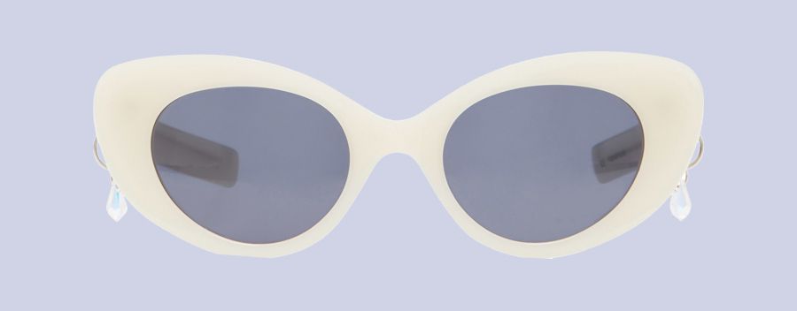 M'O Exclusive Poms & Pared Acetate Cat-Eye Sunglasses