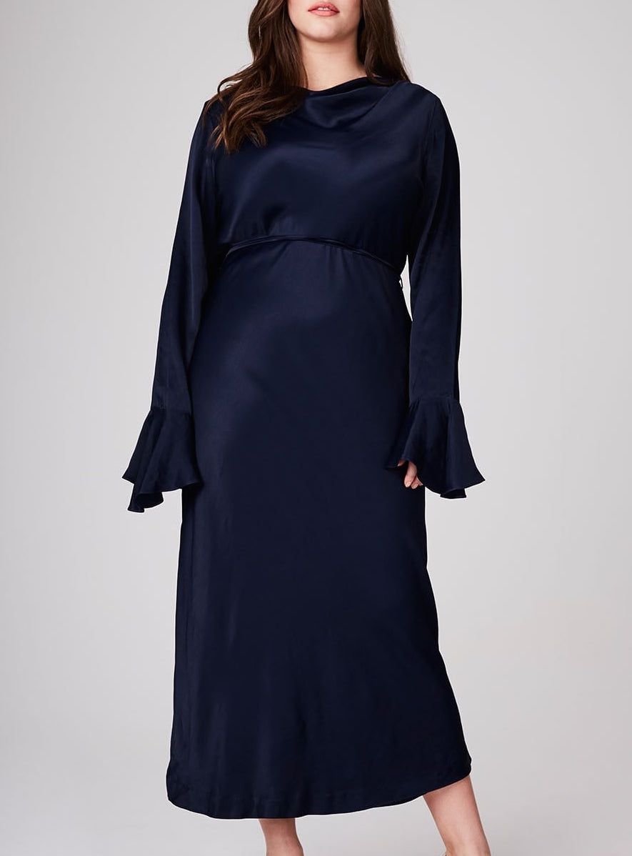 Haley Hasslehoff Collection for Elvi's Navy Midi Dress