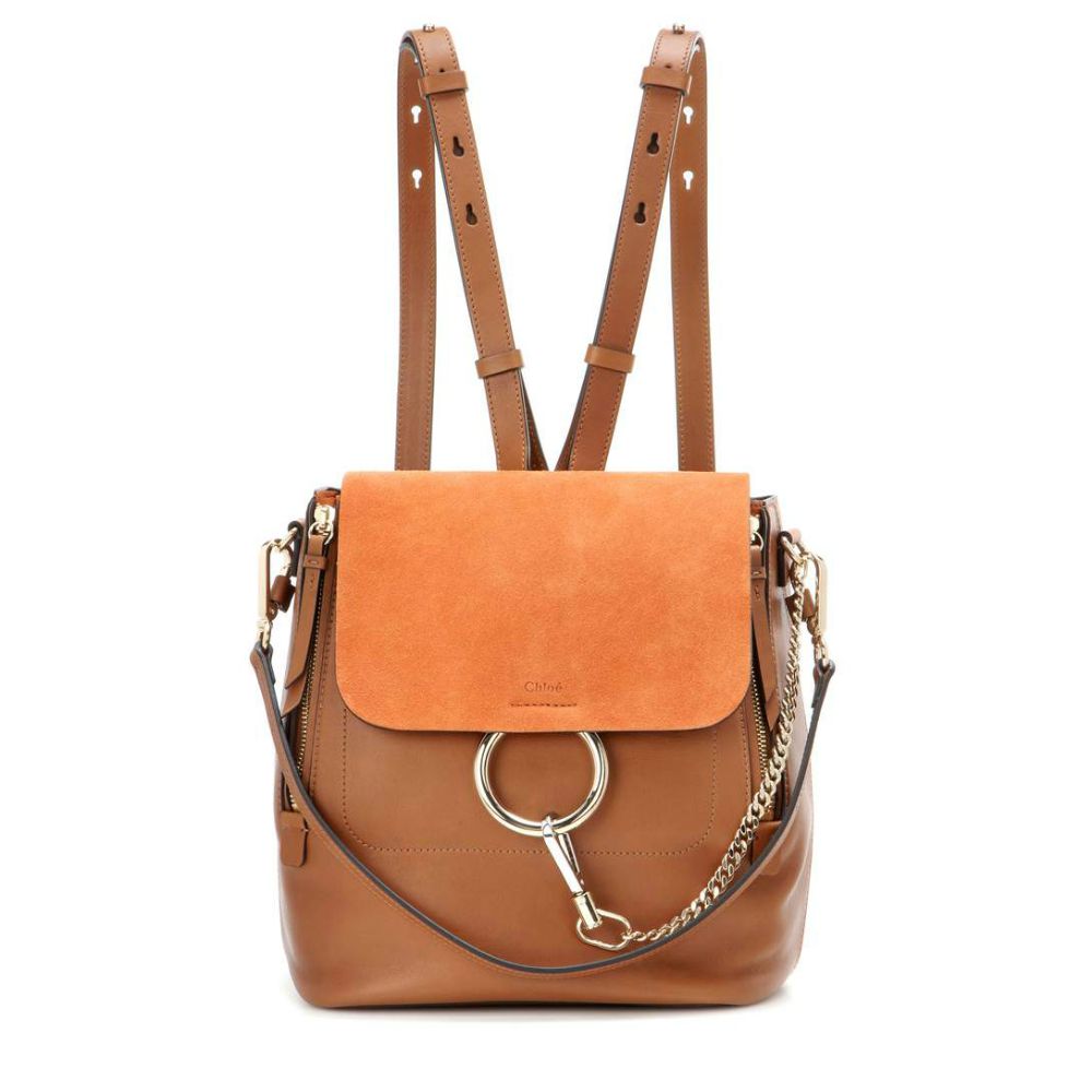 LEATHER AND SUEDE BACKPACK