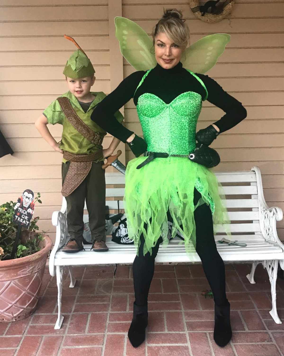 Fergie and Axl Jack as Tinker Bell and Peter Pan