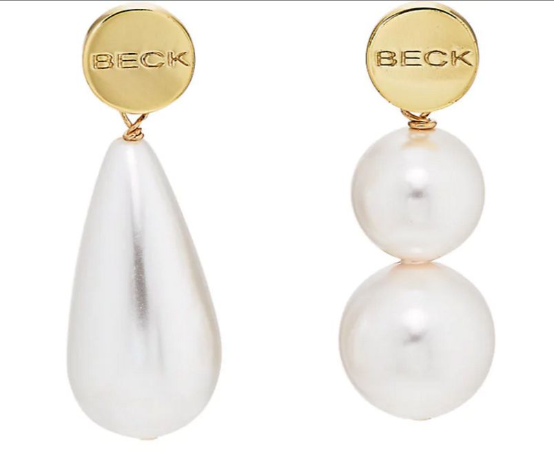 Assymetrical Pearl Earrings