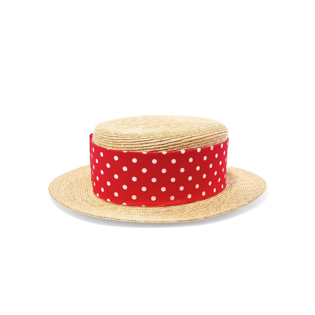 Miu Miu Red Polka Dot Ribbon Hat