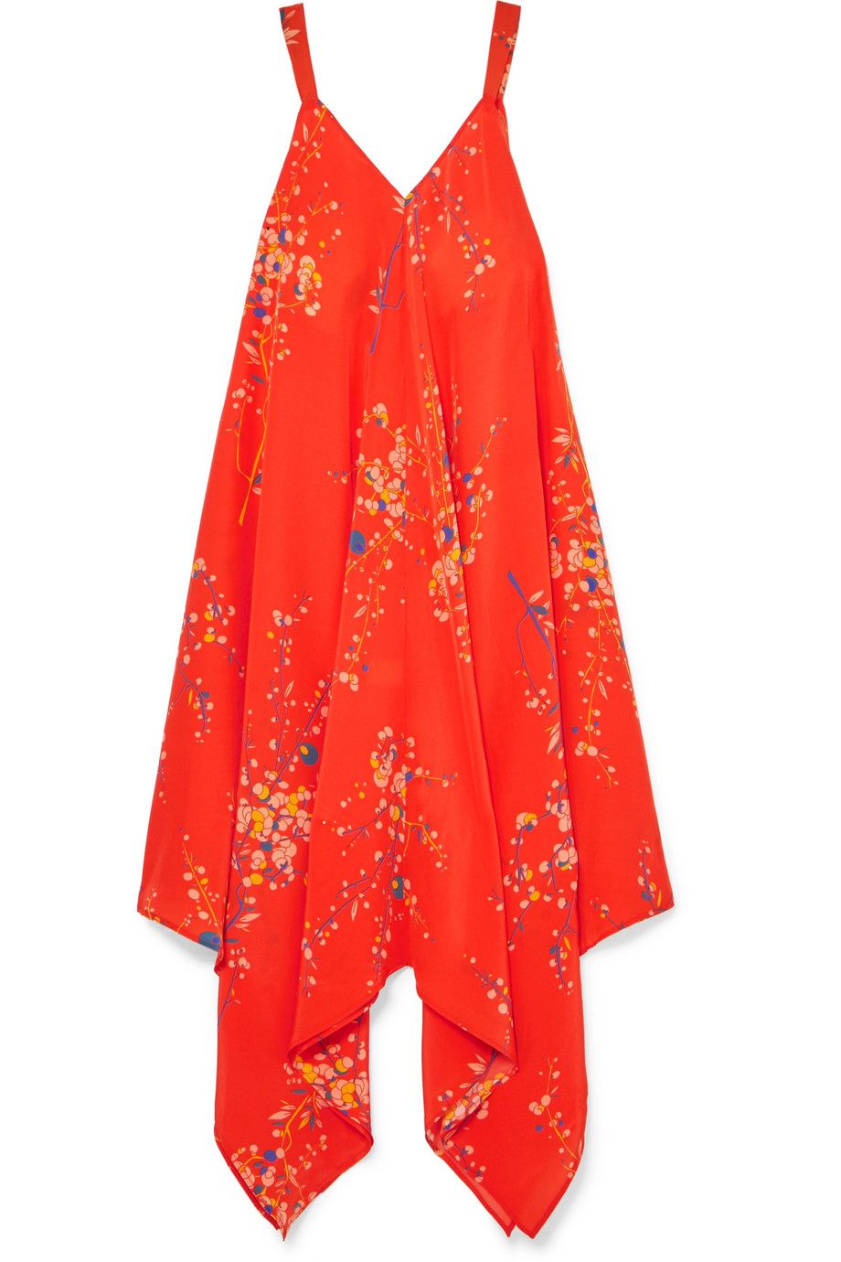 Selena floral-print silk crepe de chine dress