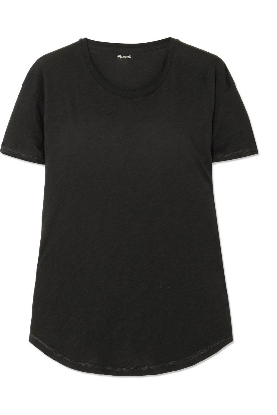 Visible-Stitch Black T-Shirt