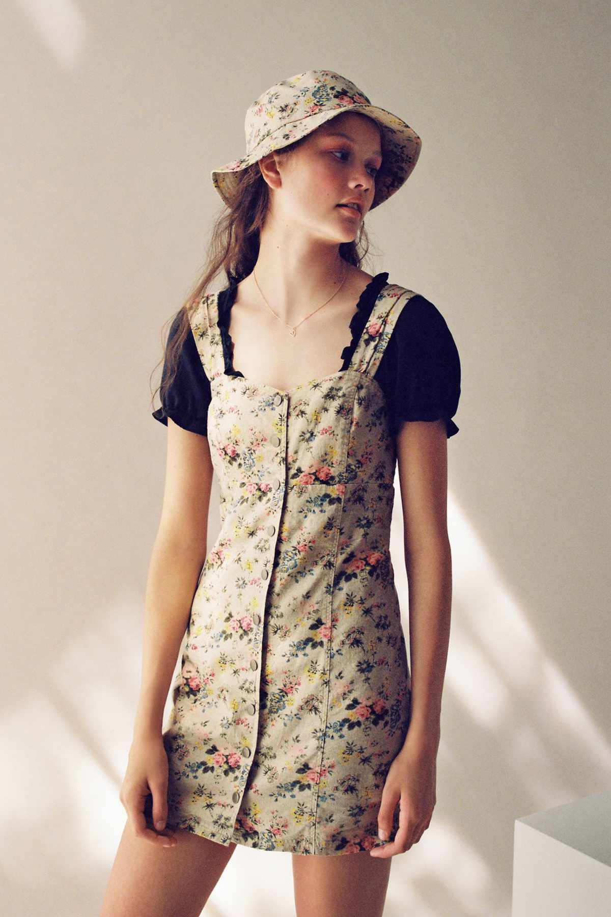 Laura Ashley & UO Button-Front Mini Dress