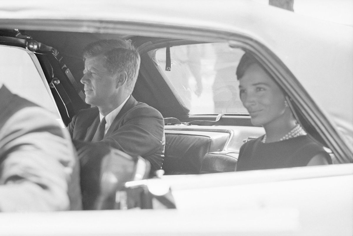 President John F Kennedy with Princess Lee Radziwill