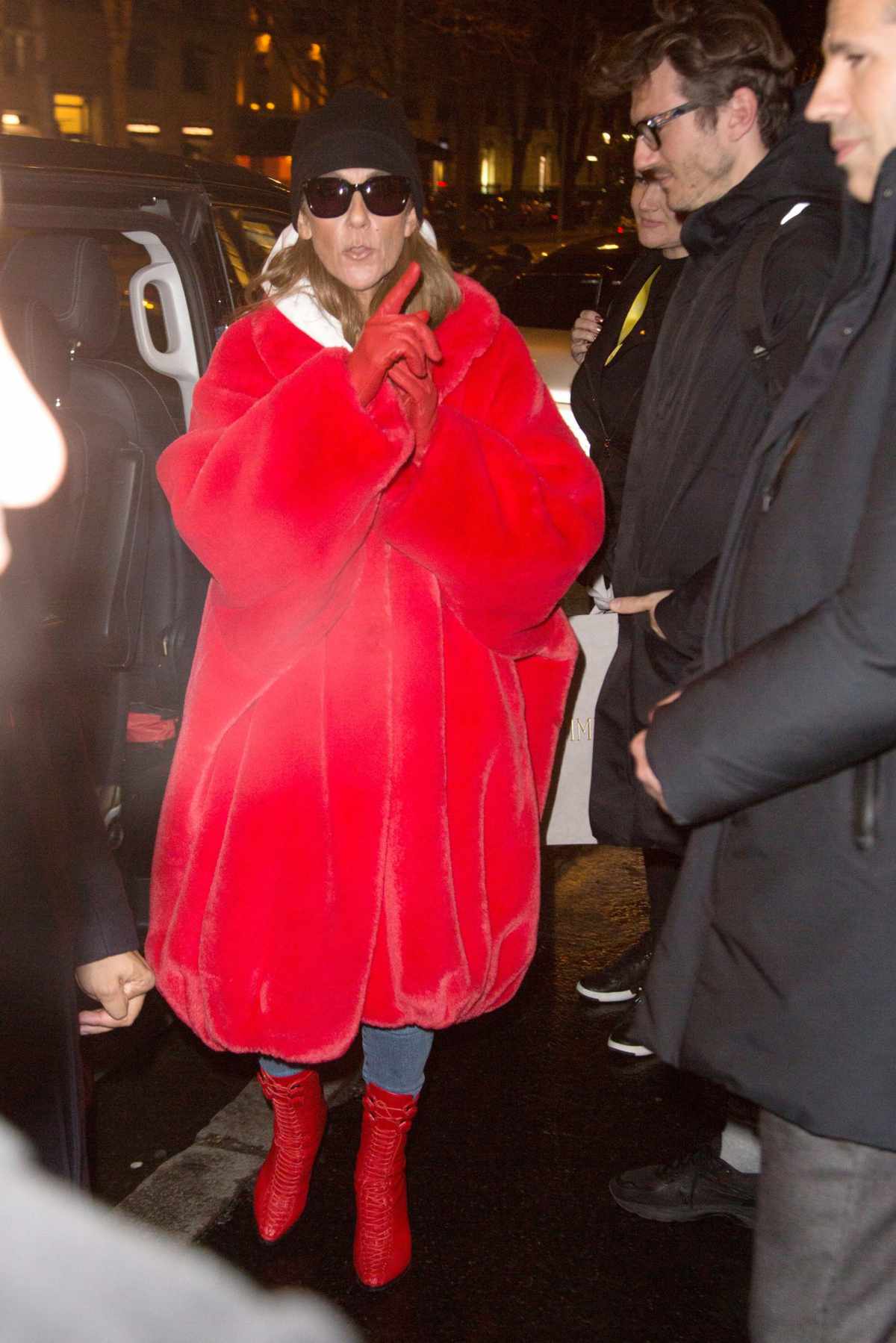 Celine Dion Red Coat