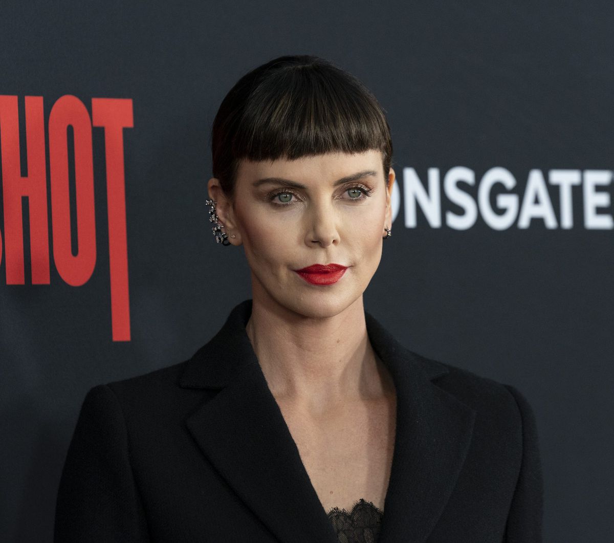 Charlize Theron attends premiere of Long Shot at AMC Lincoln...