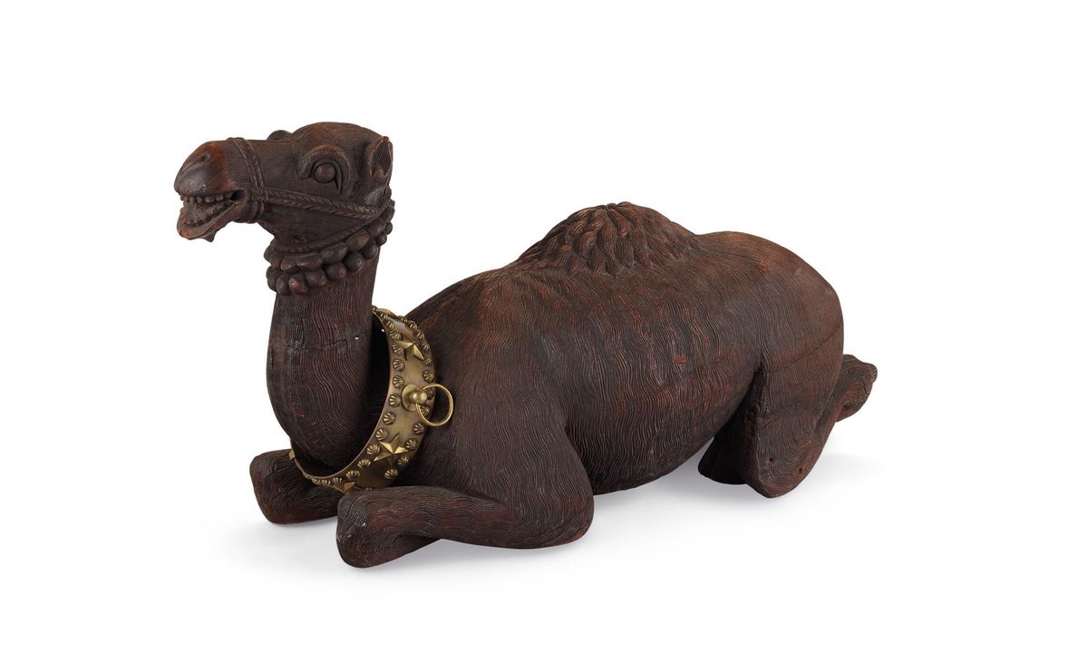 Indian Carved Palmwood Camel Figure