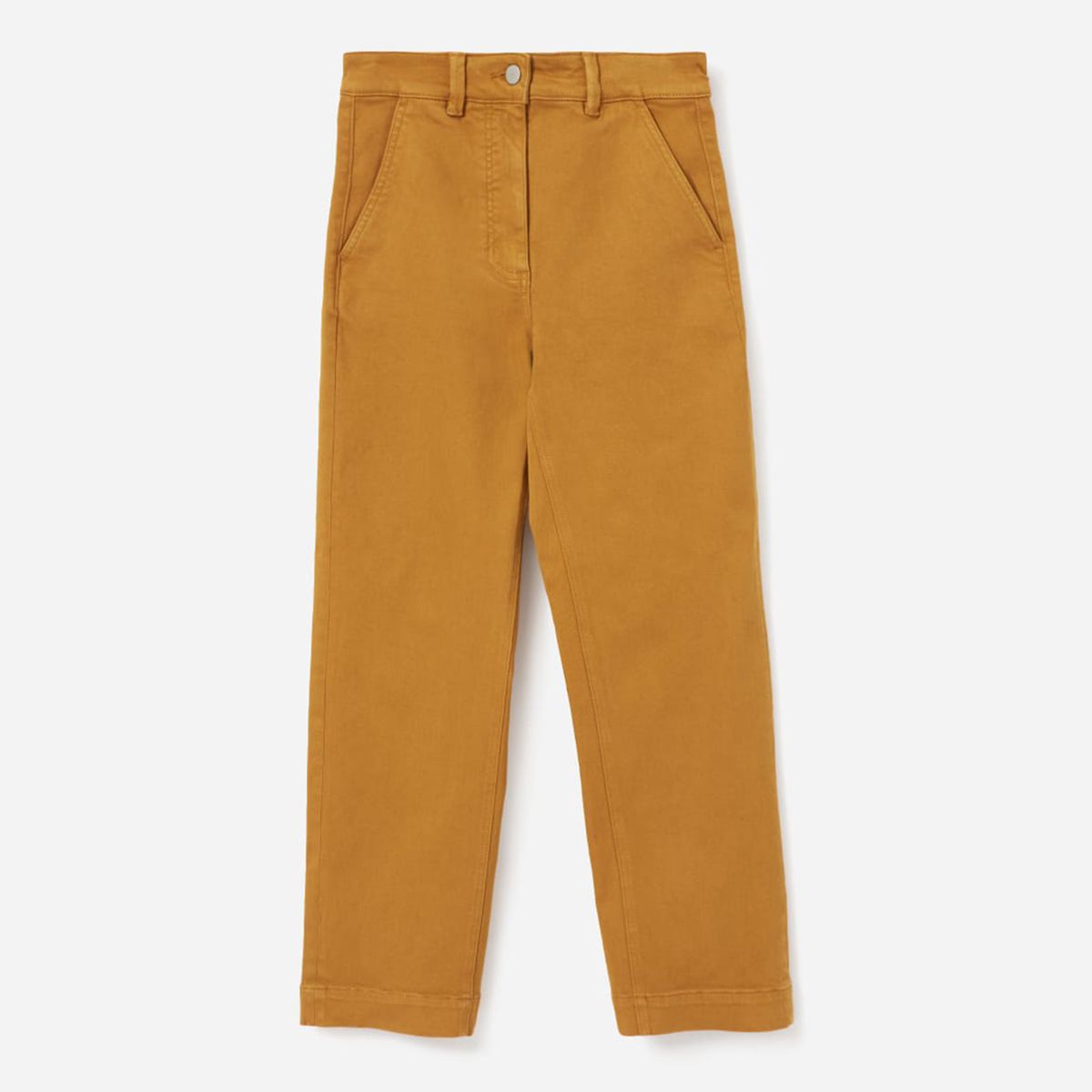 Everlane Straight Leg Crop Golden Brown Pants