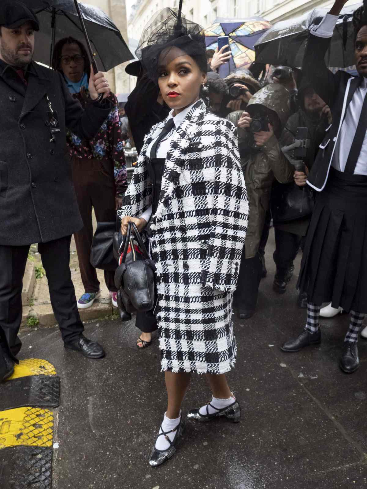 how to wear spring 2020 socks fashion trend, janelle monae socks outfit