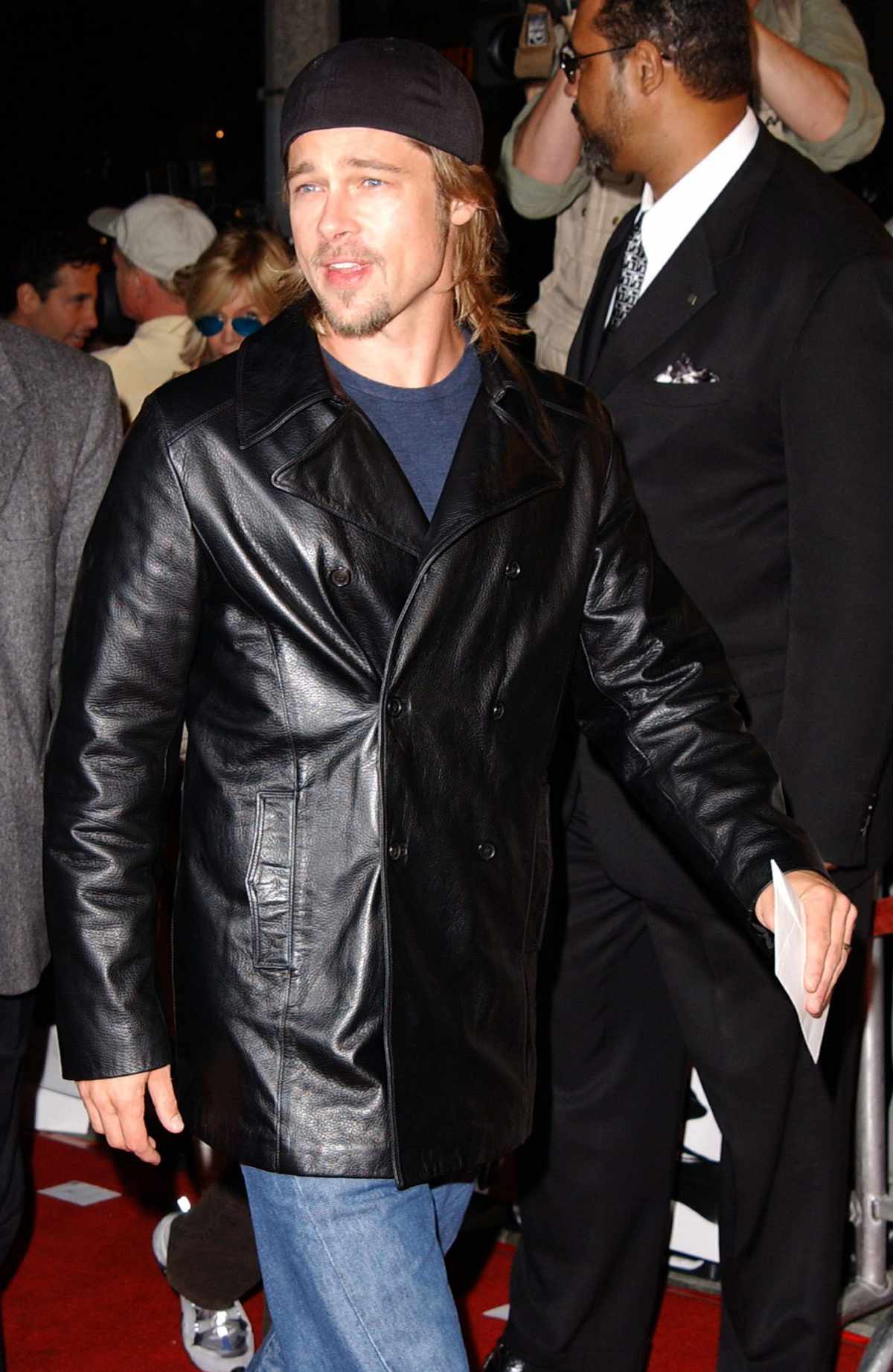 Brad Pitt 2002 fashion, Transporter premiere