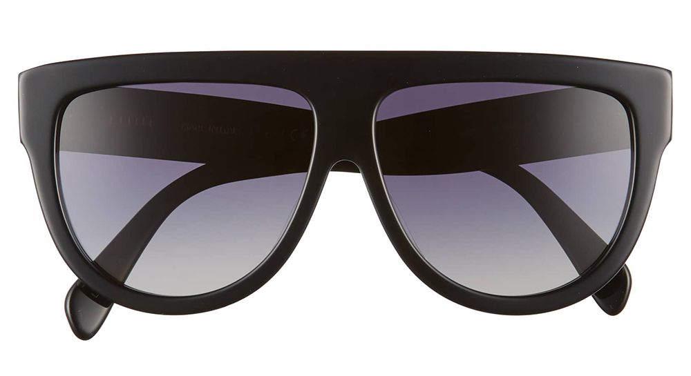 Celine Polarized Gradient Flat Top Sunglasses