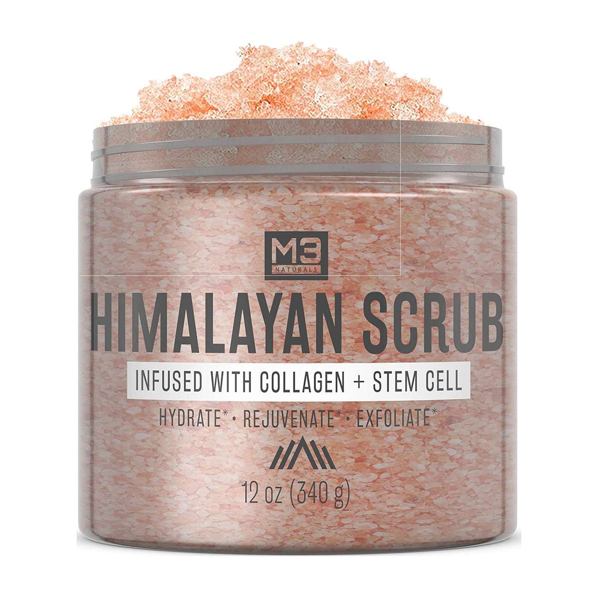 M3 Naturals Himalayan Salt Scrub Infused with Collagen and Stem Cell