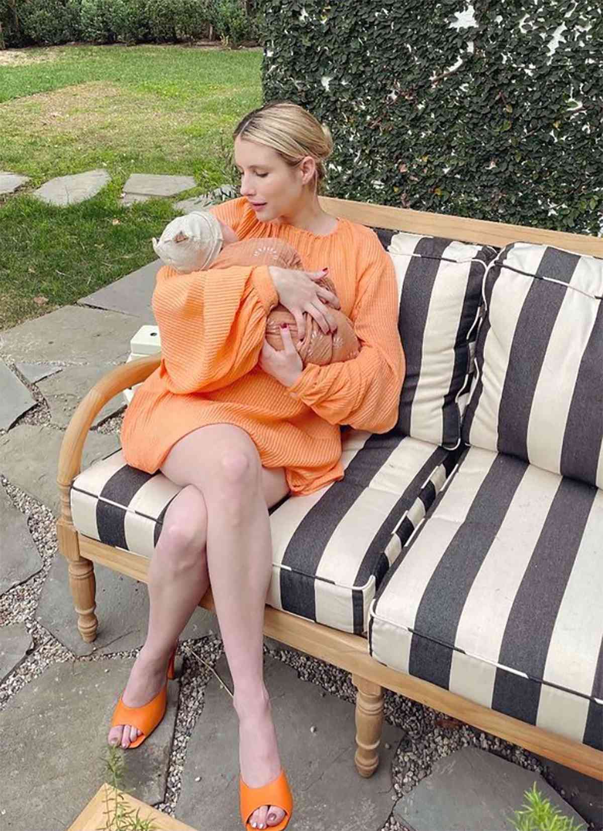 Emma Roberts And Baby Rhodes