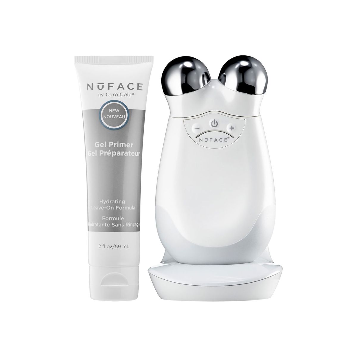 A tube gel primer and a NuFace toning device