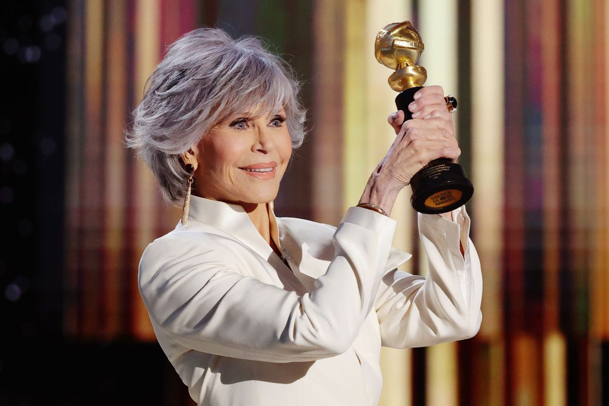 Jane Fonda Golden Globes Beauty