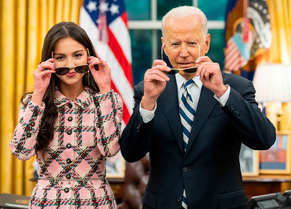 Olivia Rodrigo with President Joe Biden