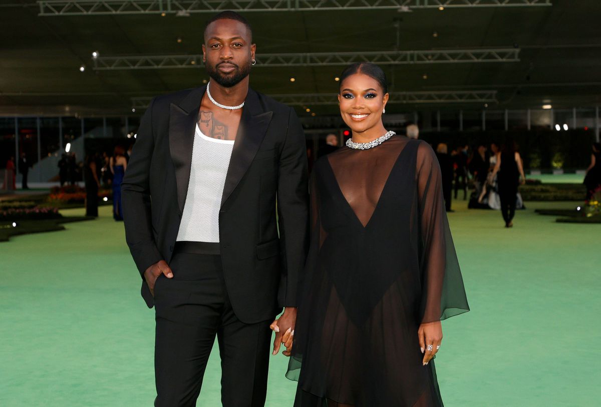 Gabrielle Union and Dwyane Wade Posed Topless in Matching Pants