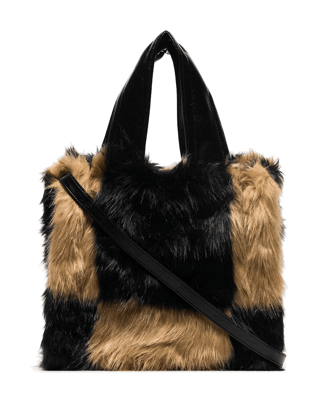 Women Faux Fur Handbag Wallet Wristlet Shoulder Bag Tote Fluffy Clutch Purse New