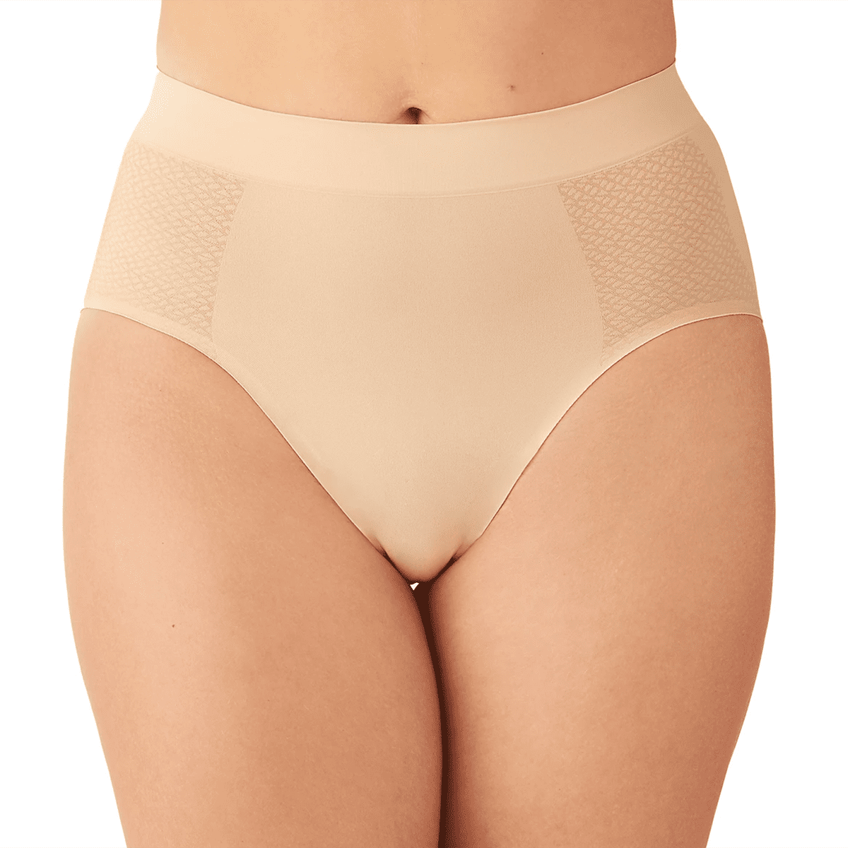 NEARLY NUDE Women Hi Cut Brief Set of 3 Large 