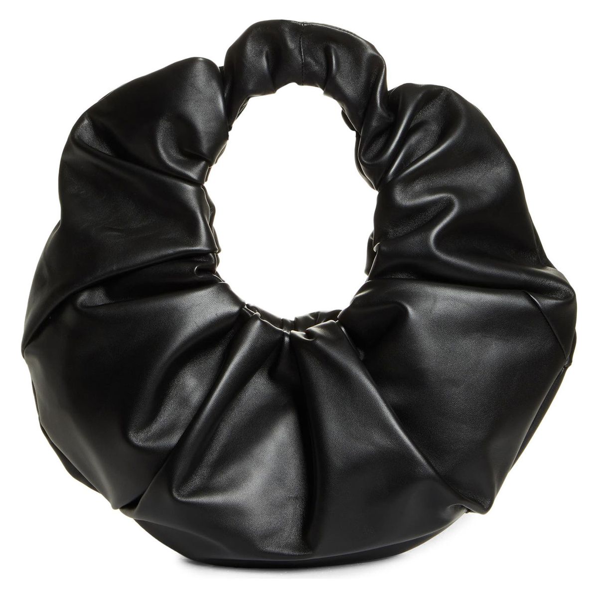 Nordstrom Mansur Gavriel Scrunchie Leather Shoulder Bag in Black