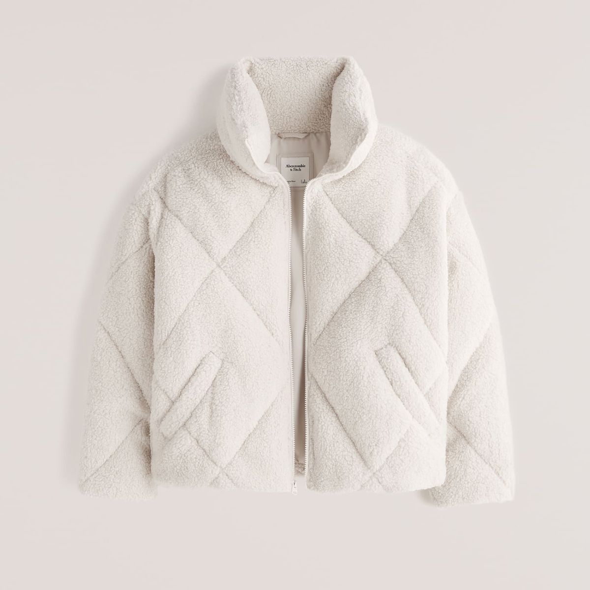 A&F Oversized Sherpa Quilted Puffer