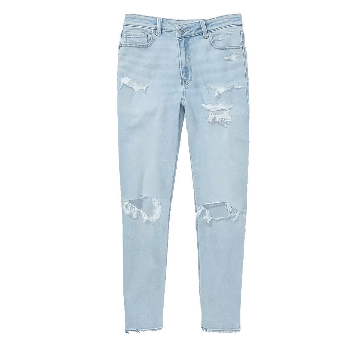 AE Stretch Ripped Crossover Highest Waist Mom Jeans