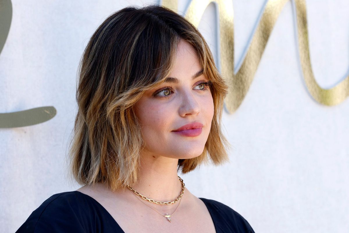 Lucy Hale Updated Her Blonde Bob With Trendy Curtain Bangs