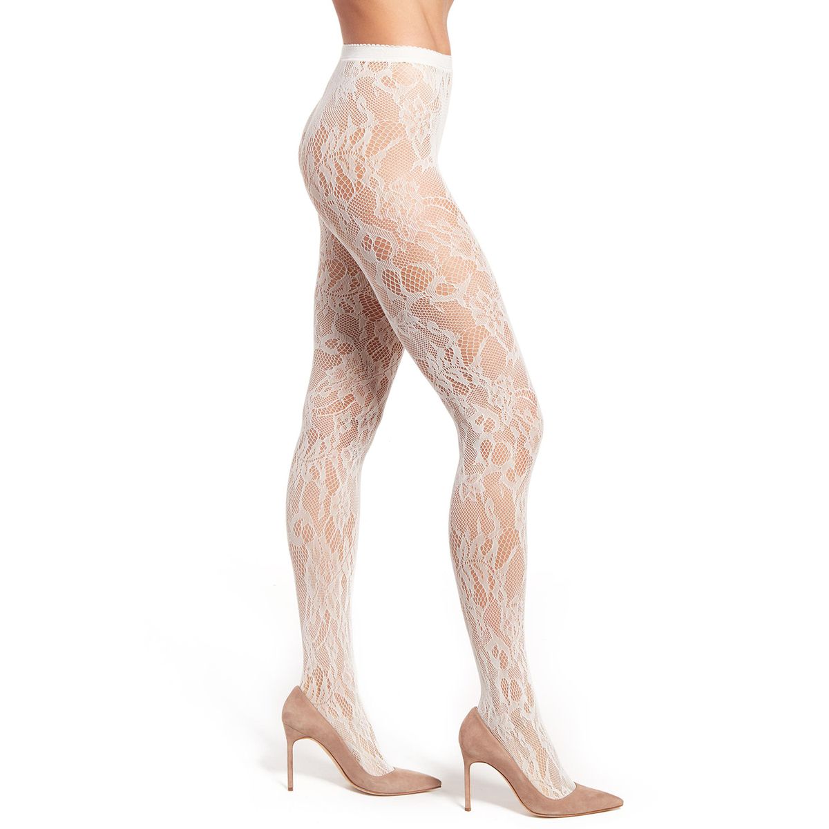 Natori lace cutout tights