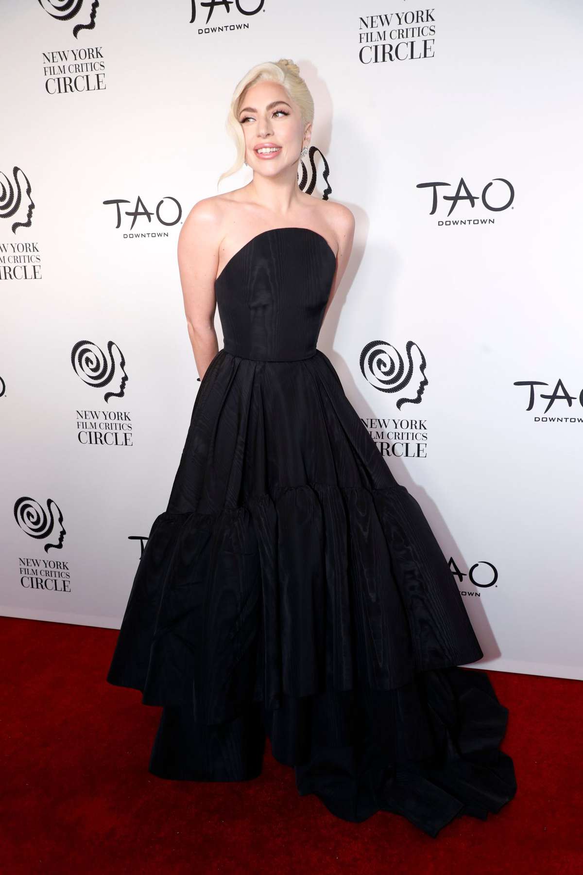 Lady Gaga 2022 New York Film Critics Circle Awards Black Jason Wu Dress