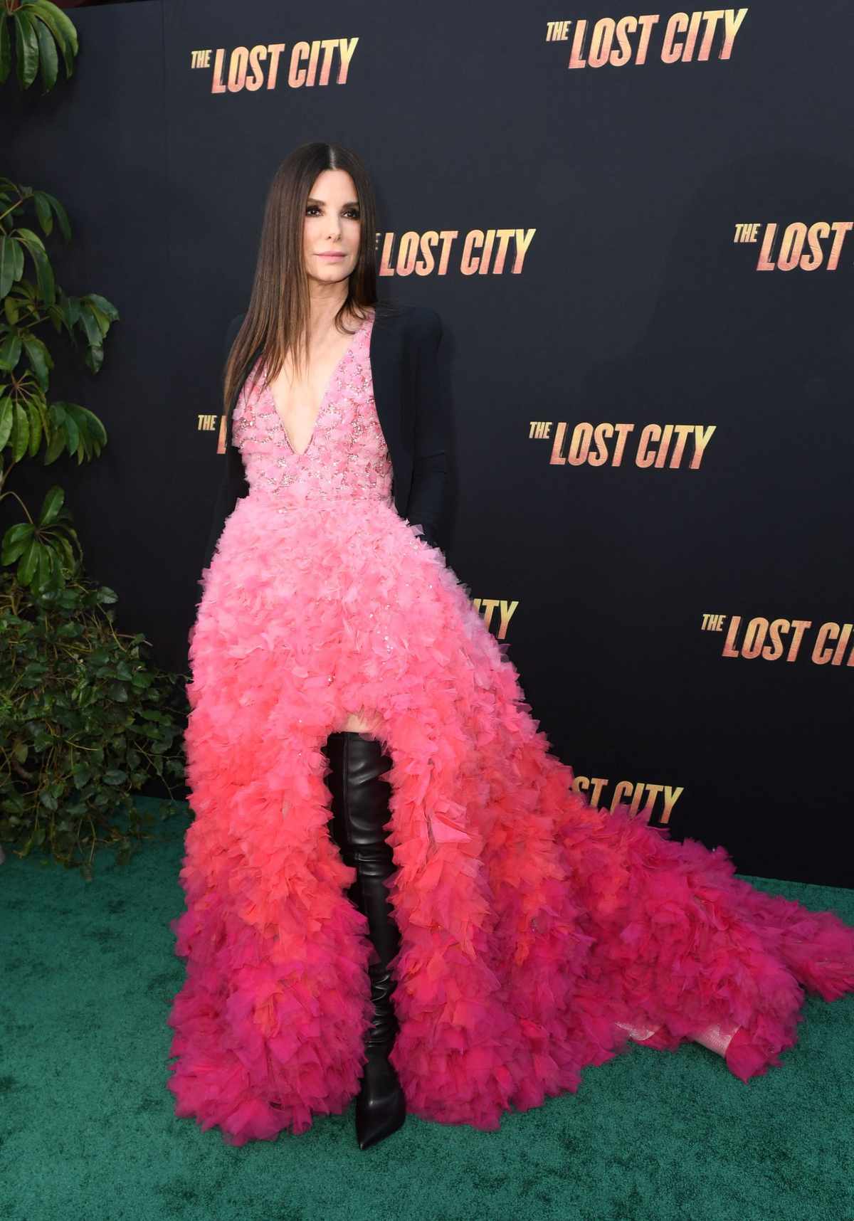 Sandra Bullock Pink Gown "The Lost City" Premiere