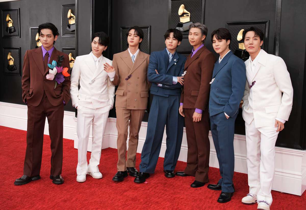 BTS Grammys Red Carpet 2022 Louis Vuitton