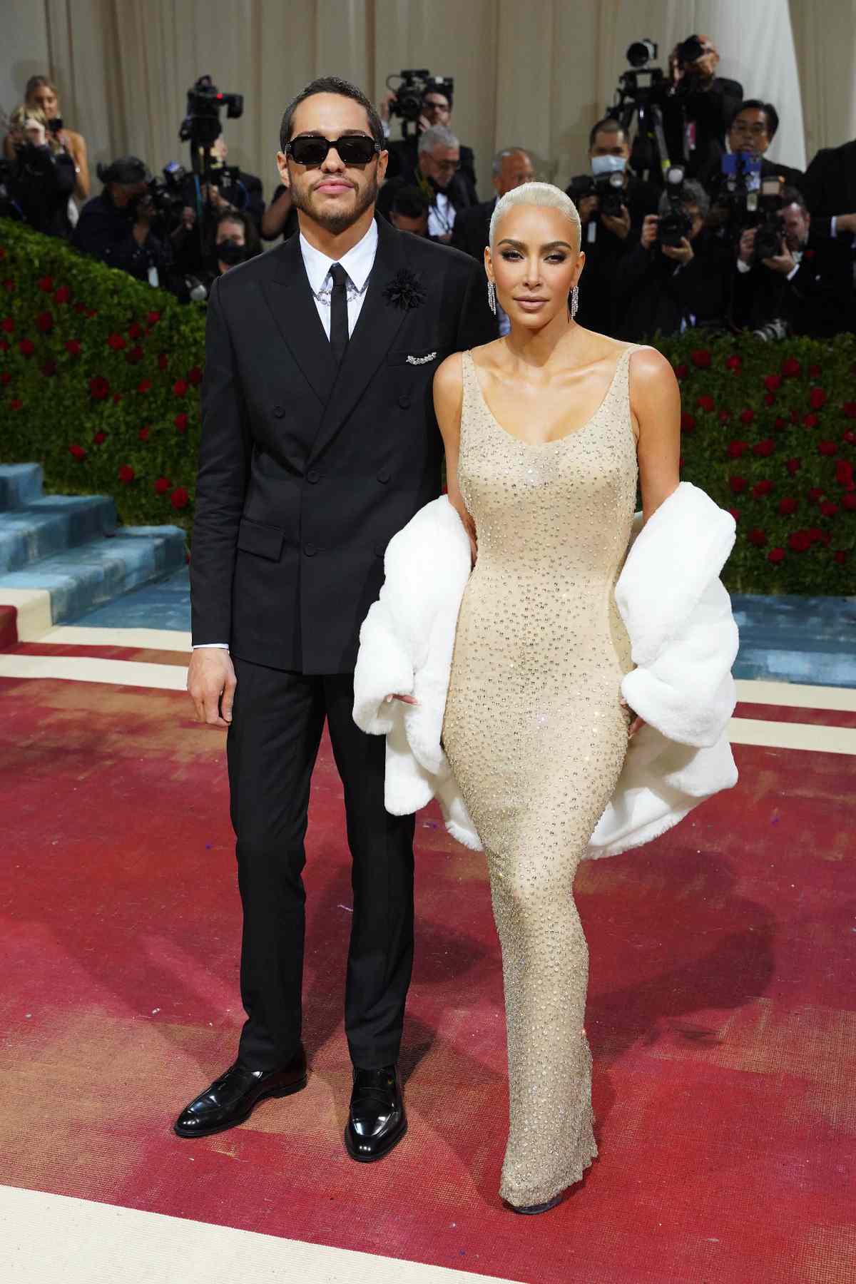 Kim Kardashian Marilyn Monroe Dress and Pete Davidson 2022 Met Gala